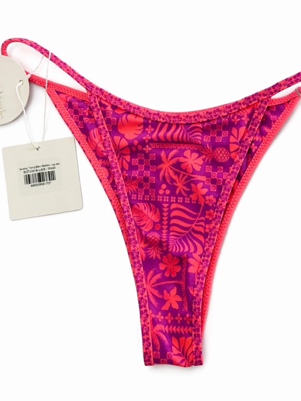 Kulani Kinis Tanning Thong Bikini Bottom- La Isla print 🏝️ - Picture 2 of 3